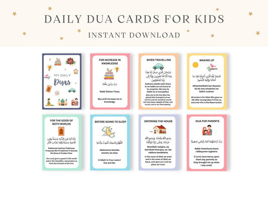 Kids Dua Cards-printable digital cards